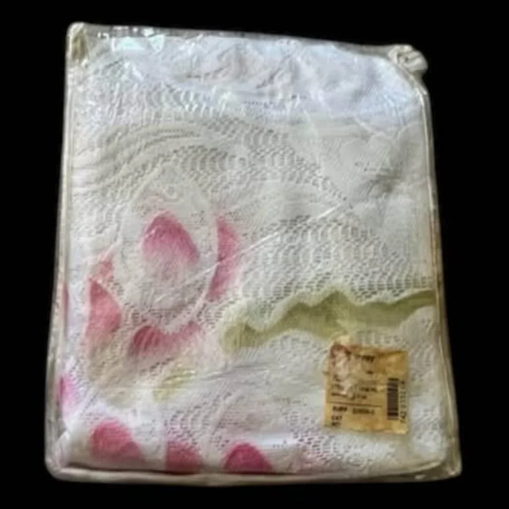 JC Penney Lace Shower Curtain w/ Liner NIP